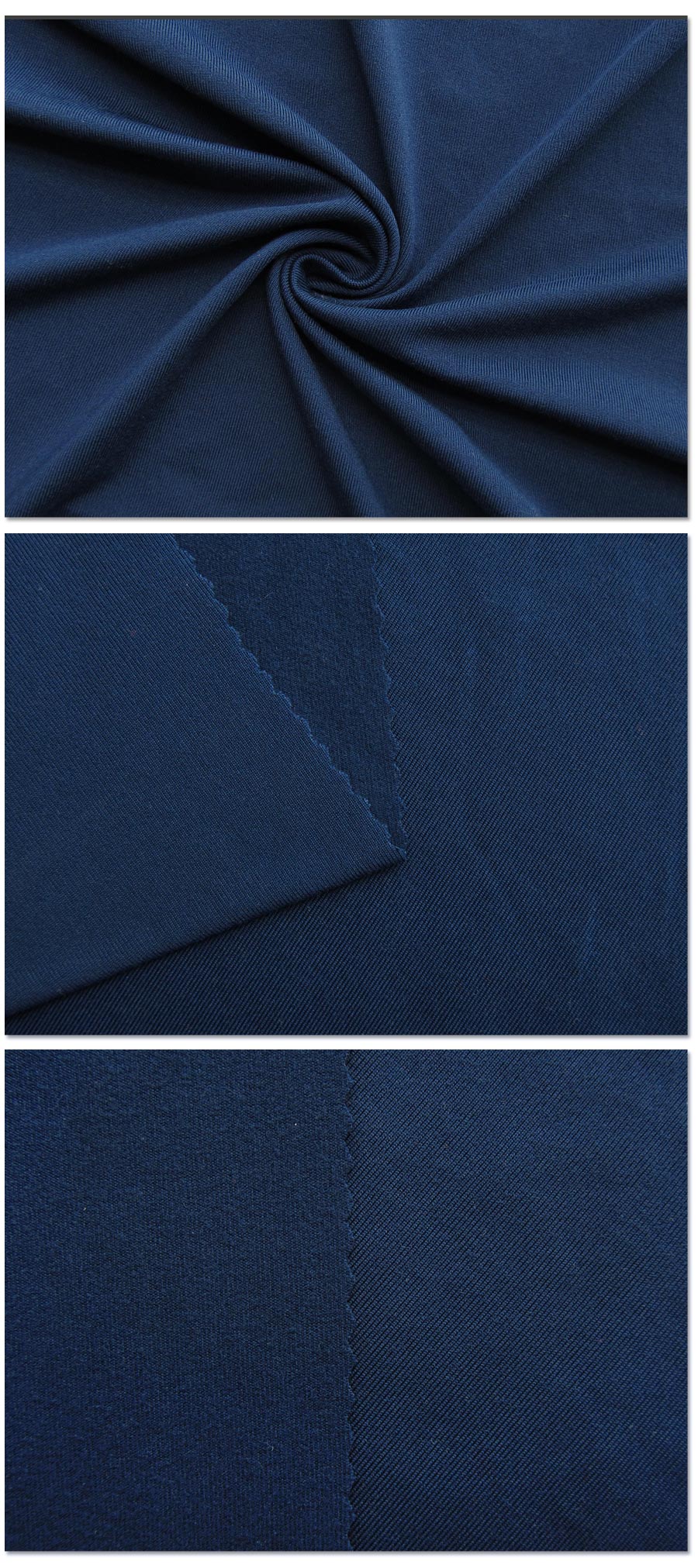Deep Blue 1.80M 160G Wildleder Polyester Spandex T-Shirt Single Jersey